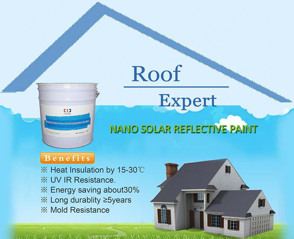 Nano Solar Heat Reflective Paint for Walls  Roofs